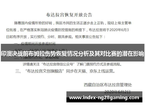 印澳决战前布姆拉伤势恢复情况分析及其对比赛的潜在影响